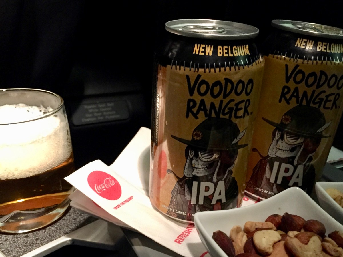 Our First Taste of the New Voodoo Ranger IPA and Christie Co. Cookies on American Airlines